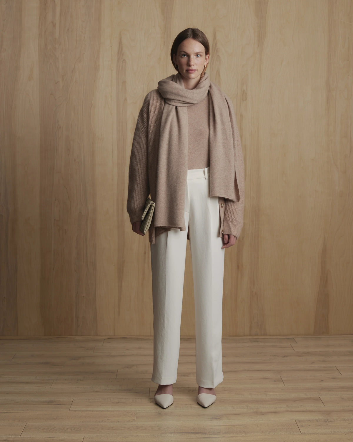Mongolian Cashmere Oversized Boyfriend Cardigan Sweater - XS / Brown
