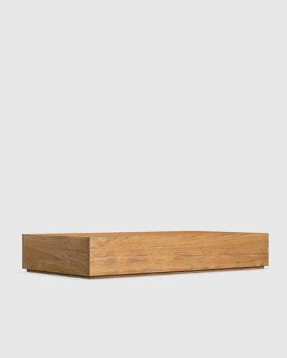 Solid Teak Outdoor Coffee Table - One Size / Natural Teak