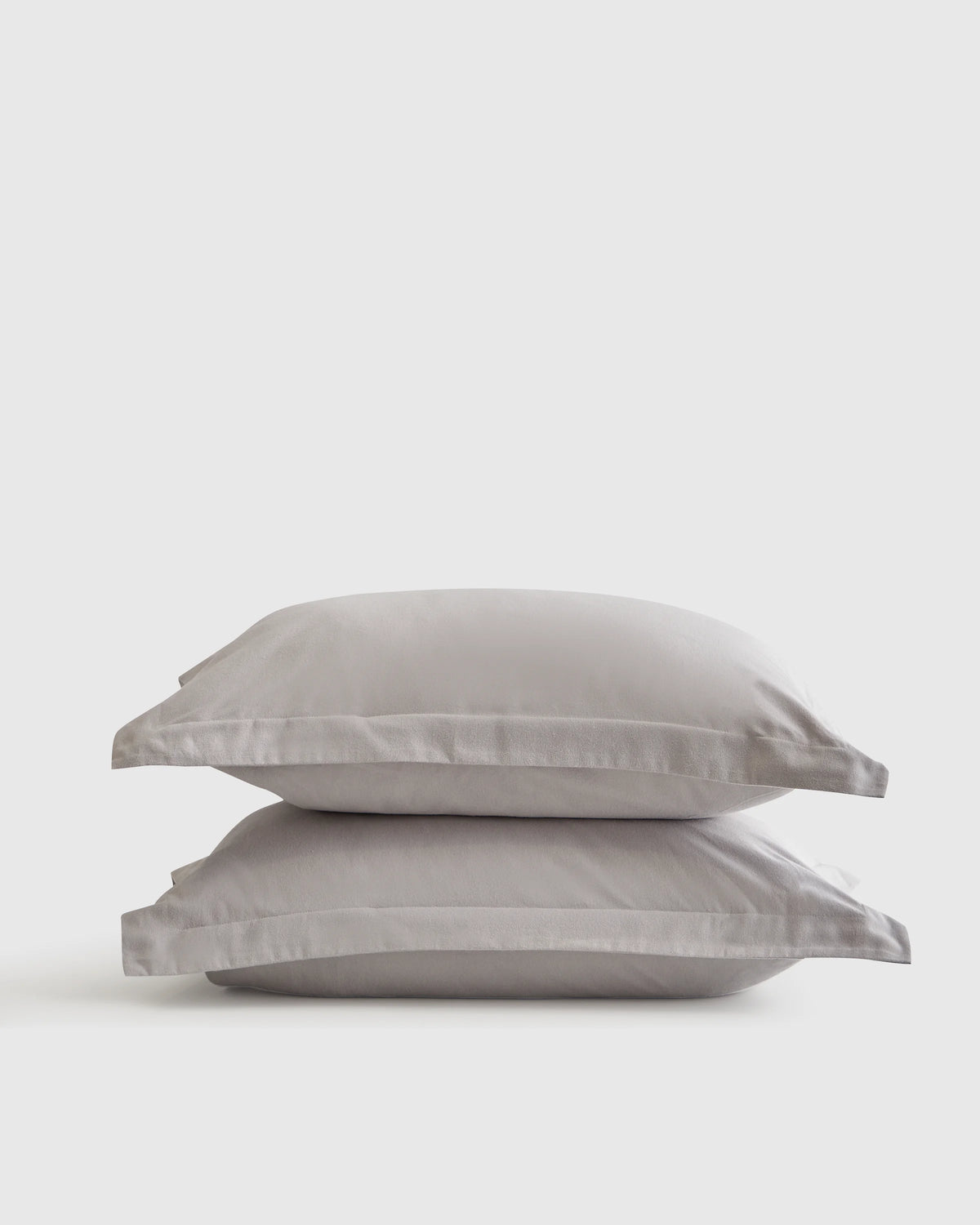 Luxury Organic Flannel Sham Set - Standard / Grey