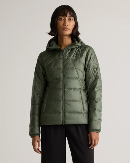 Lightweight Down Packable Puffer Hooded Jacket - XS / Navy