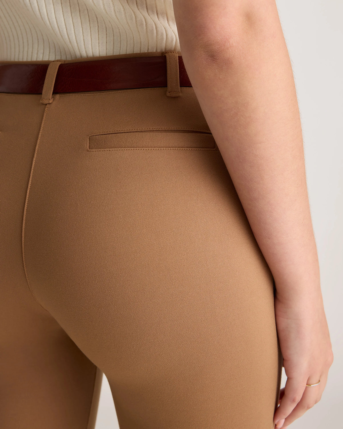 Ultra-Stretch Ponte Straight Leg Pants - XS / Morel Grey