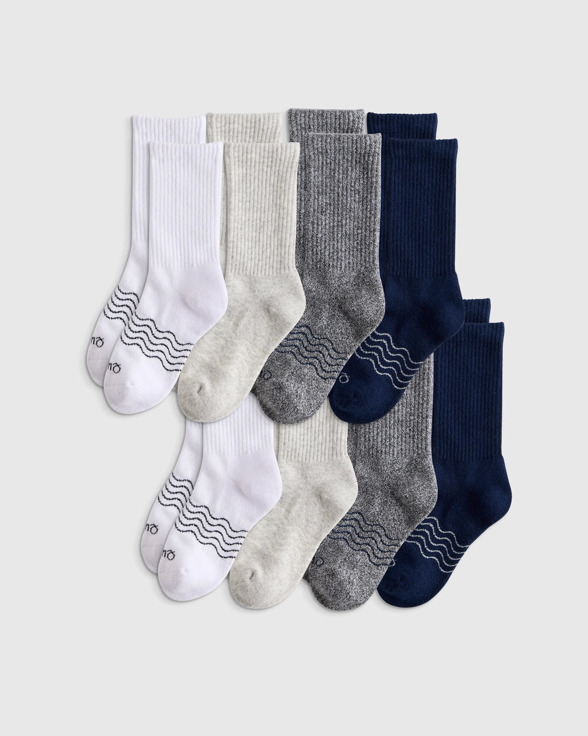 Organic Cotton Calf Sock 8-pack - S / Neutral Multi