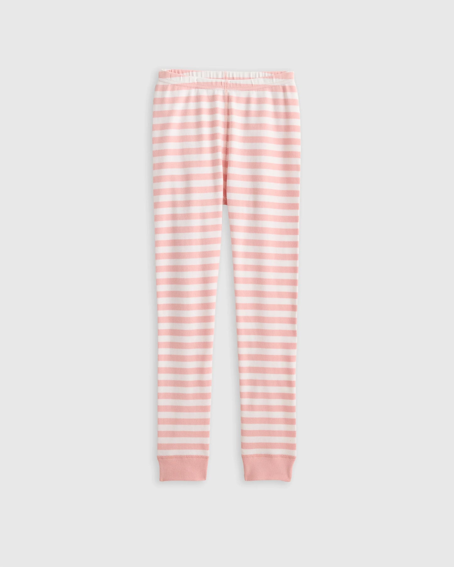 100% Organic Cotton Long Sleeve and Pant Pajama Set - 6 / Navy Stripe