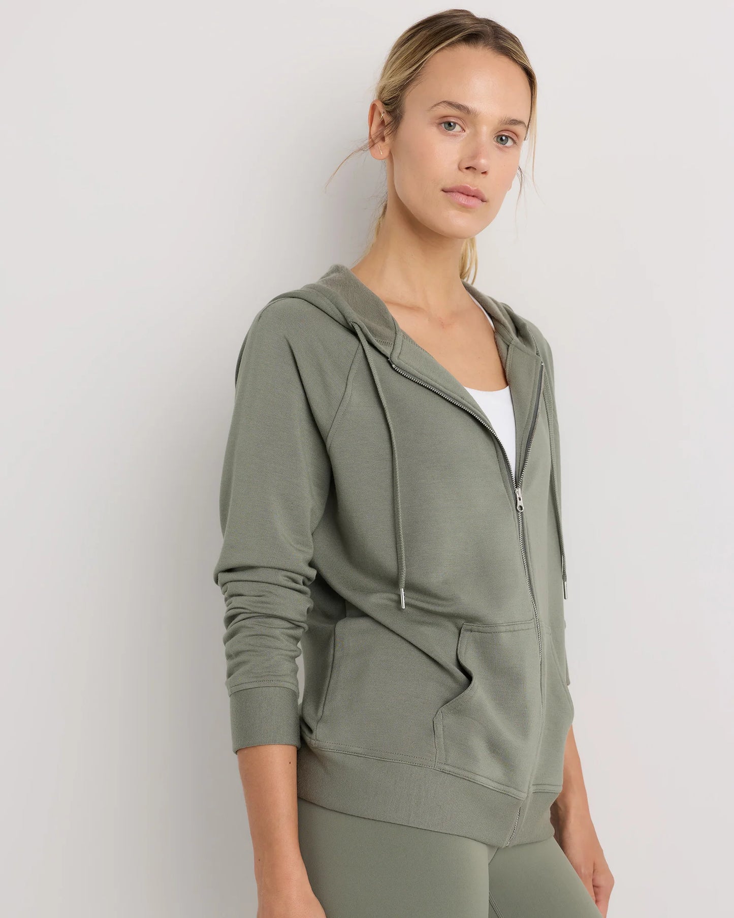 SuperSoft Fleece Full-Zip Hoodie - XS / Smoked Thyme Green