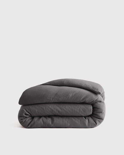 Organic Cotton Gauze Duvet Cover - Twin / Dried Sage