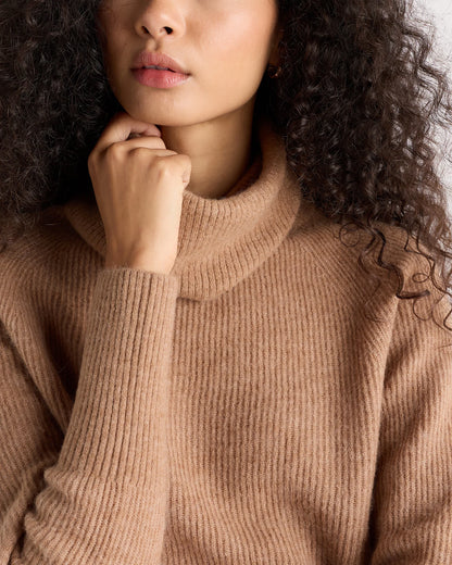 Lightweight Baby Alpaca Turtleneck - XS / Smoked Charcoal
