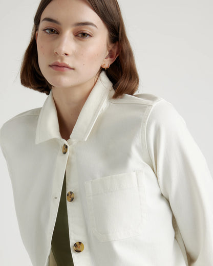 Organic Comfort Stretch Chore Jacket - XS / Vanilla