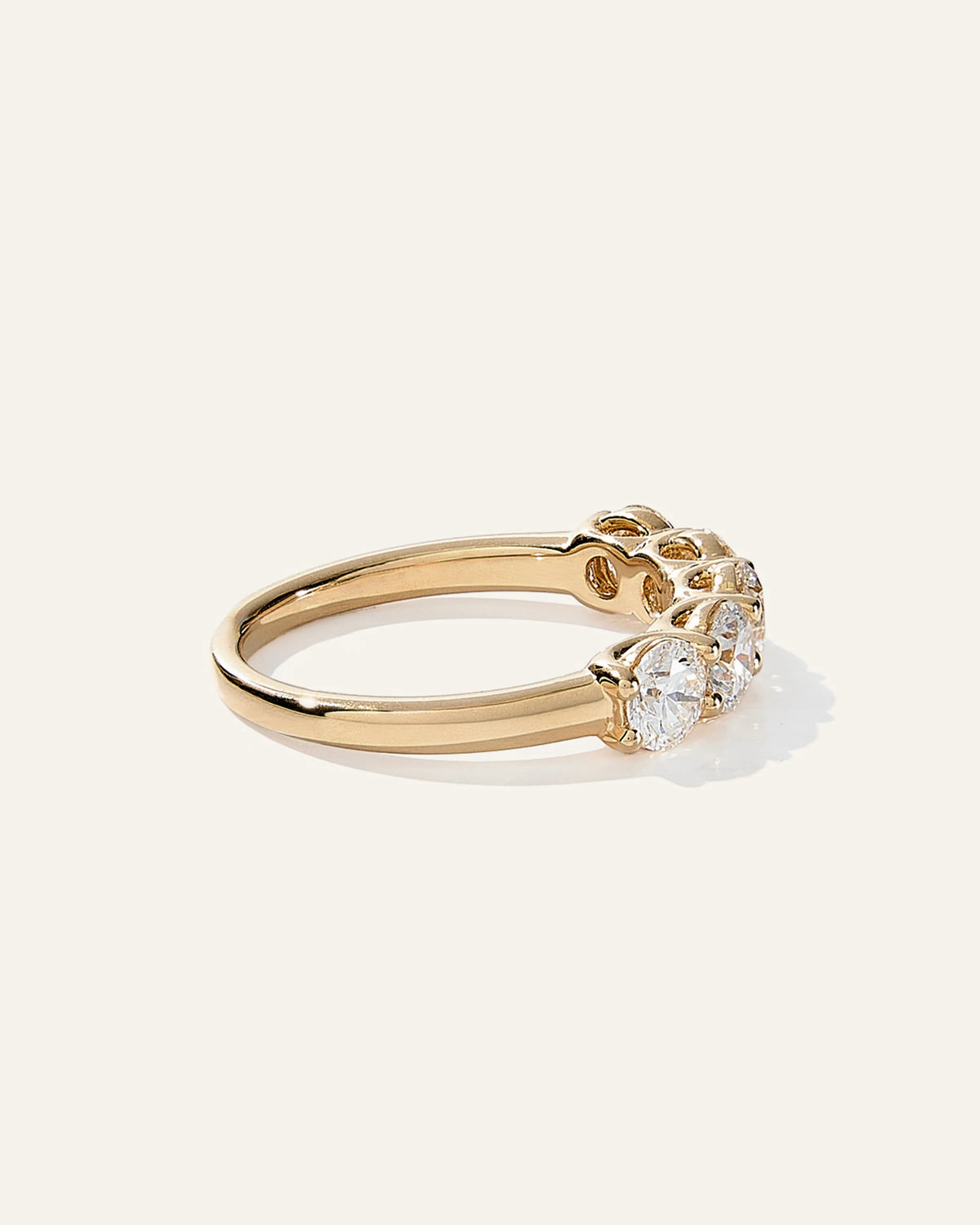 Lab Grown Diamond Five Stone Band - 4 / Yellow Gold