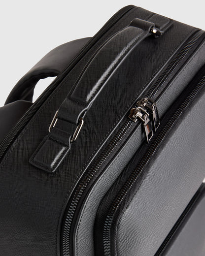 Italian Saffiano Laptop Backpack - One Size / Hickory