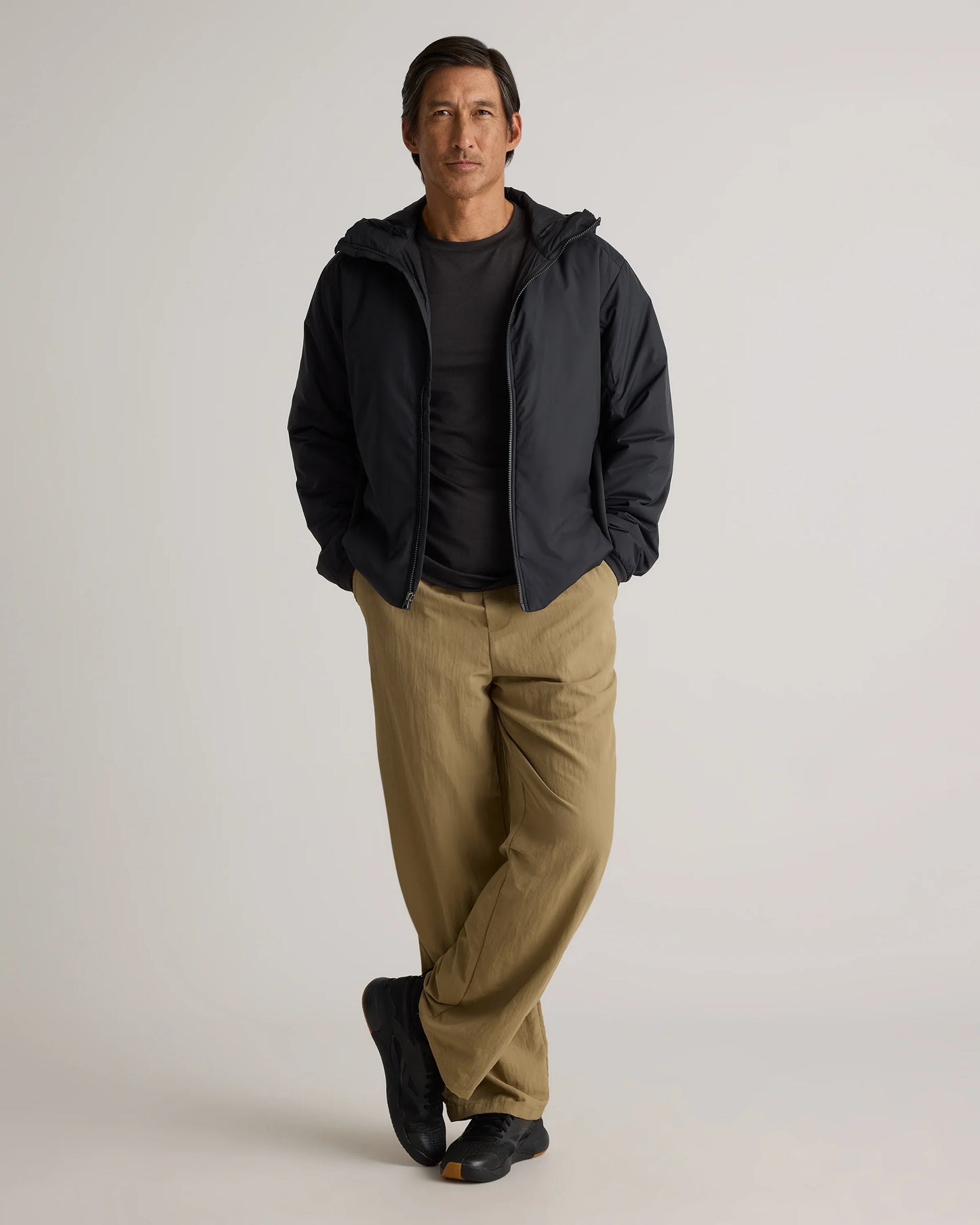 Hybrid Insulated Lightweight Hooded Jacket - S / Black