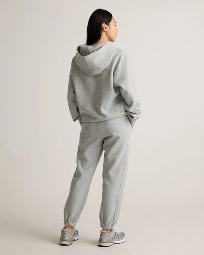 Organic Heavyweight Fleece Boyfriend Hoodie - XS / Heather Grey