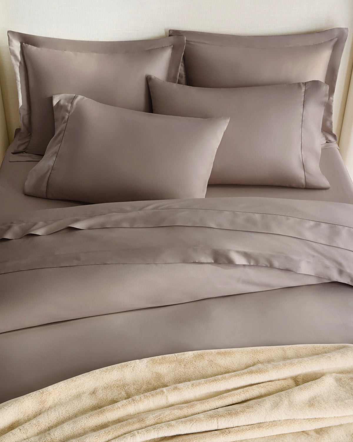 Signature Giza Cotton Sateen Duvet Cover - Twin / Light Grey