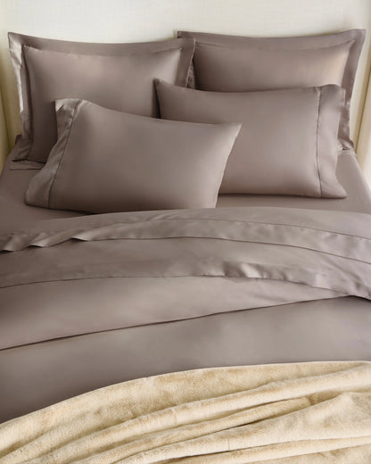 Signature Giza Cotton Sateen Duvet Cover - Twin / Light Grey