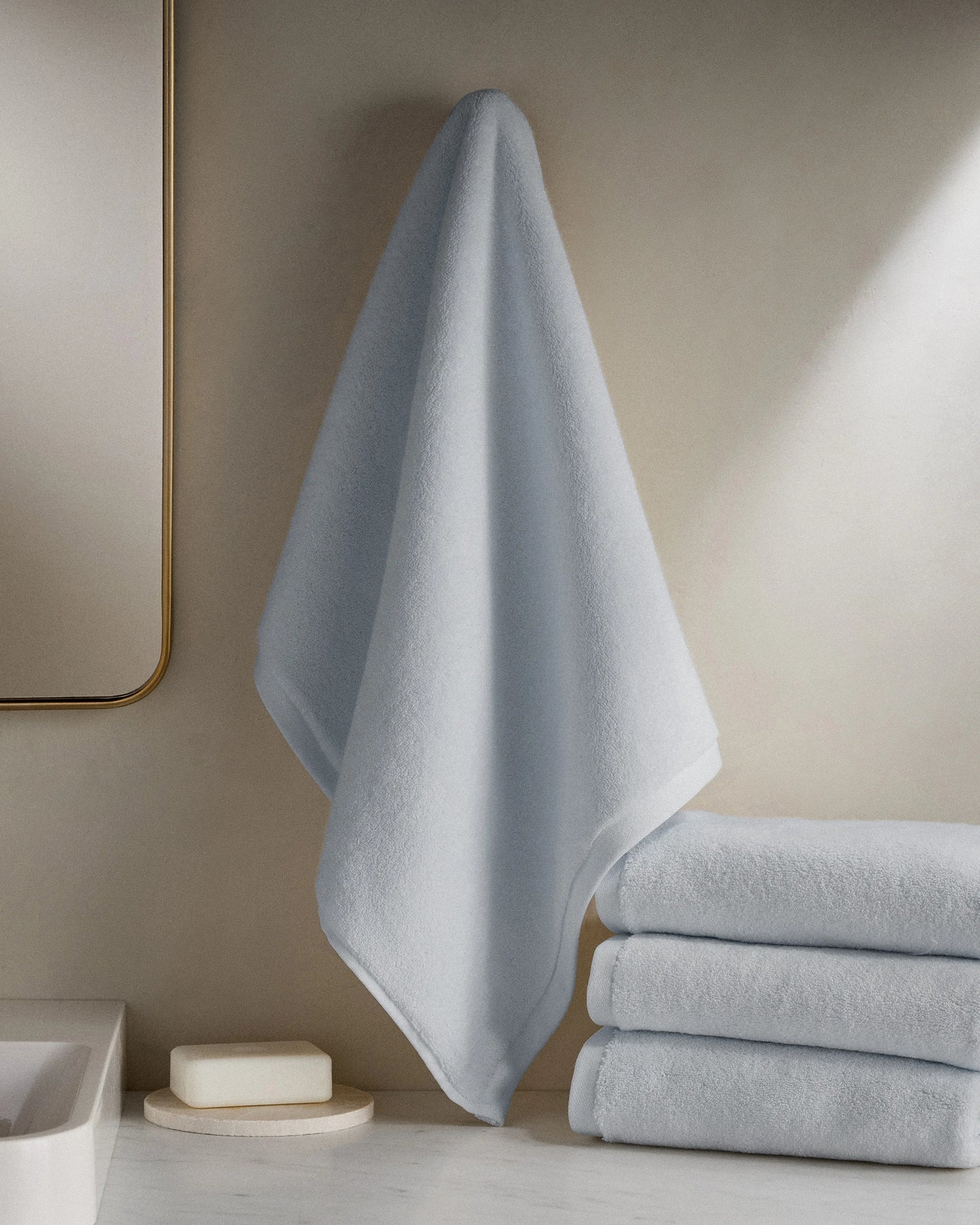 Plush Organic Turkish Cotton Hand Towel (Set of 2) - One Size / White