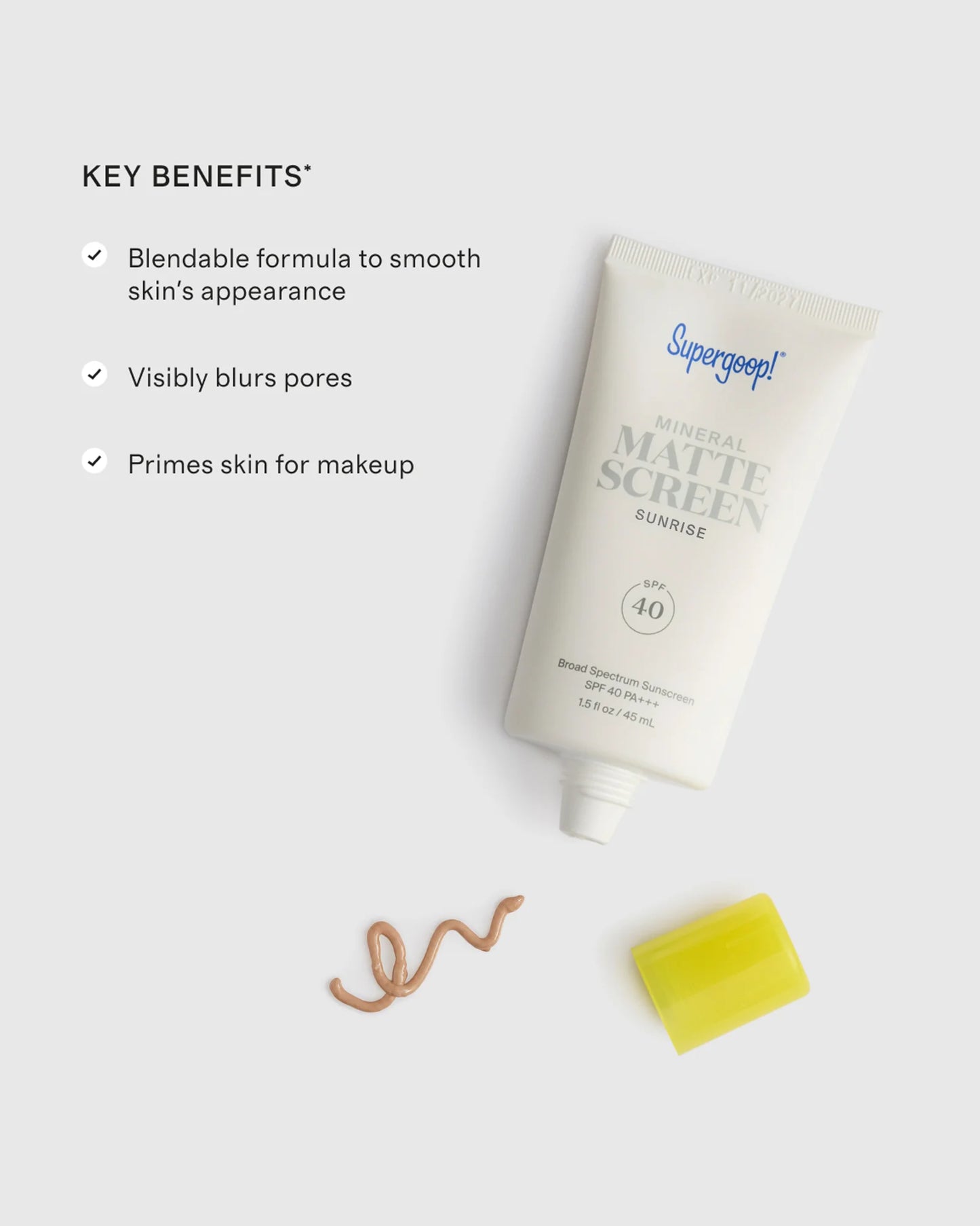 Mineral Mattescreen SPF 40 1.5 oz by Supergoop! - One Size / Untinted