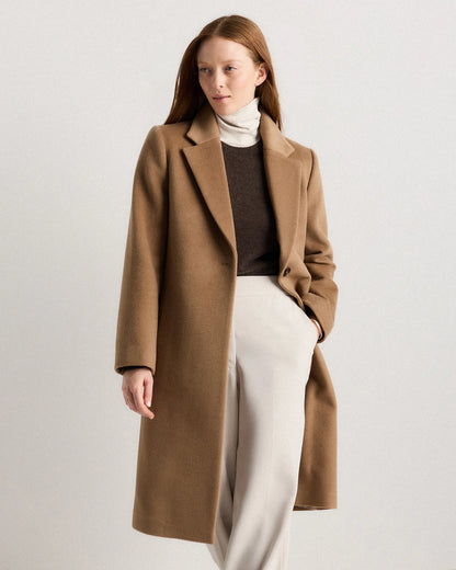 Wool Cashmere Blazer Coat - XS / Mocha Brown