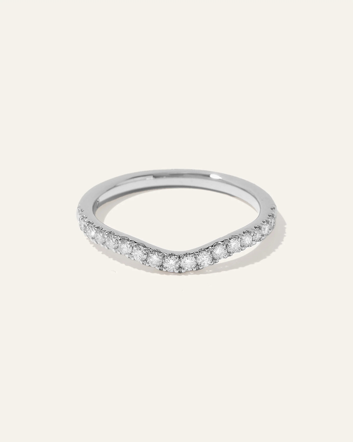 14K Gold Lab Grown Diamond Contoured Band - 4 / Yellow Gold