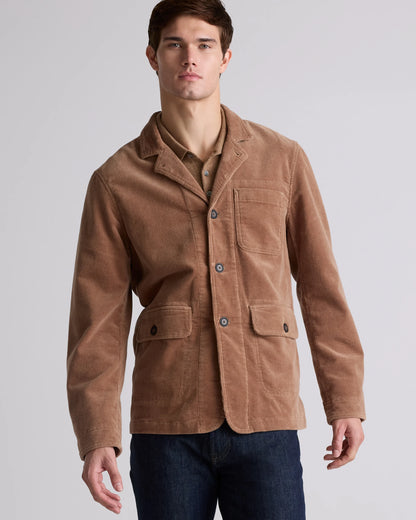 Organic Stretch Corduroy Chore Jacket - S / Seaweed