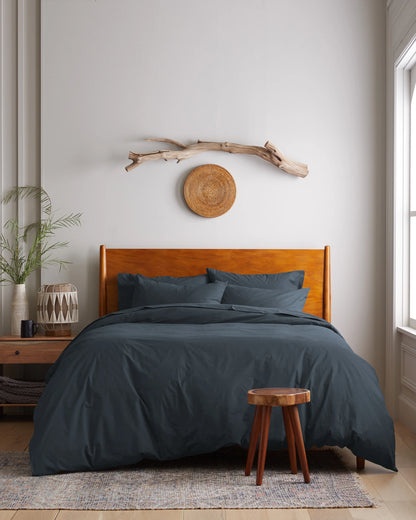 Organic Brushed Cotton Duvet Cover Set - Twin / Toffee