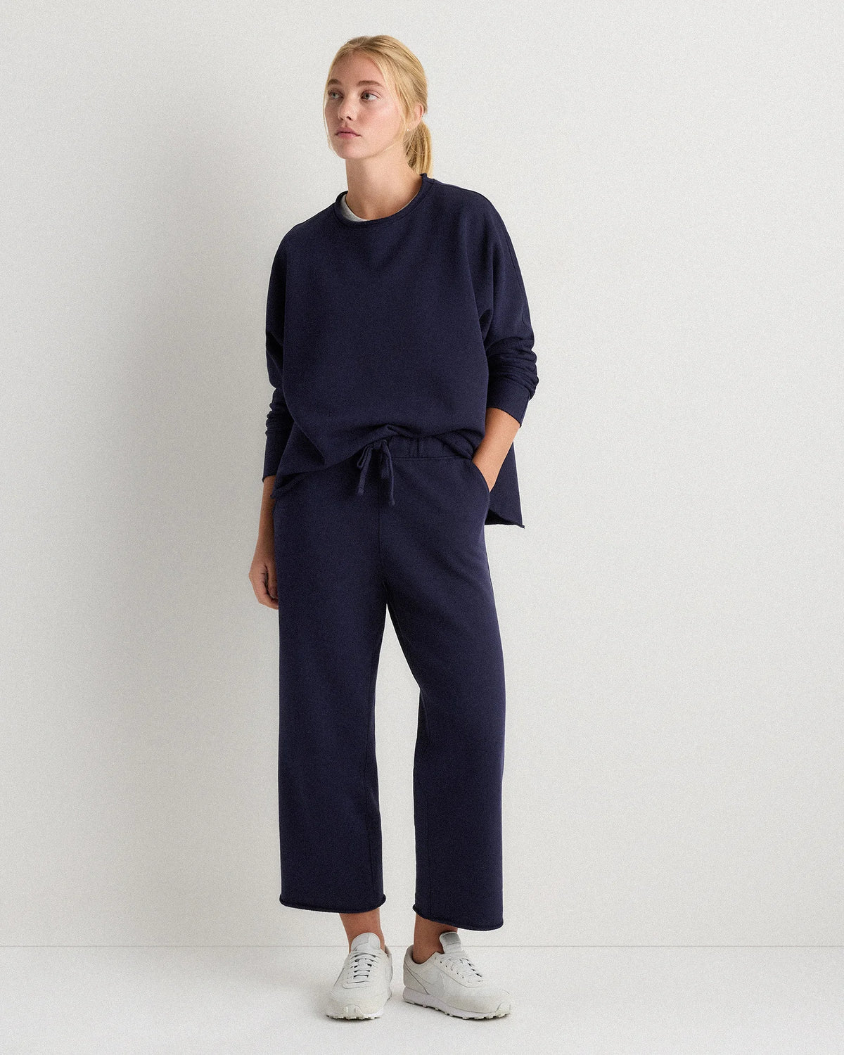 Organic French Terry Crew - XS / Ruby Red