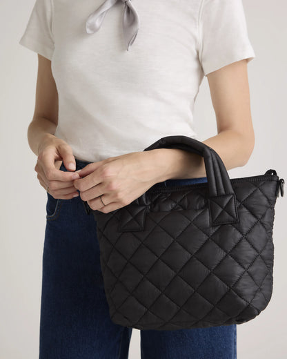 Transit Quilted Small Crossbody Tote - One Size / Taupe Brown