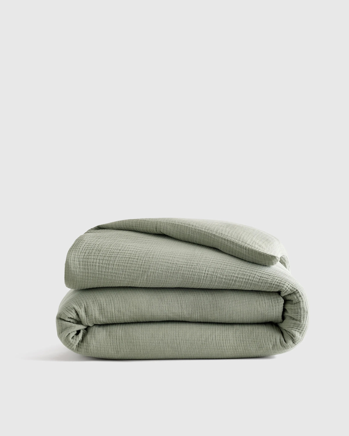 Organic Cotton Gauze Duvet Cover - Twin / Dried Sage