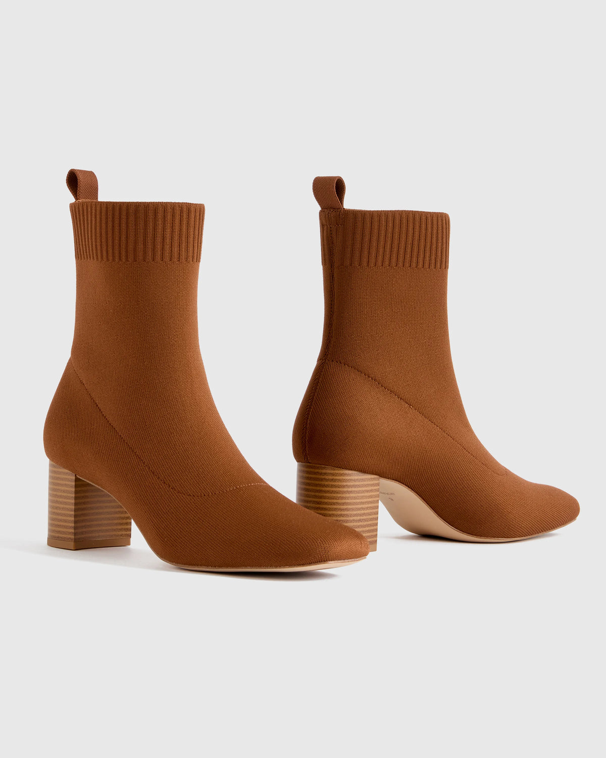 Eco Knit Heeled Bootie - 5 / Almond
