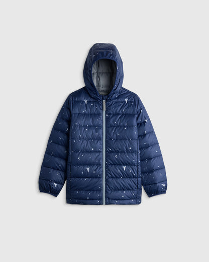 Lightweight Down Hooded Puffer Jacket - 2T / Tidepool
