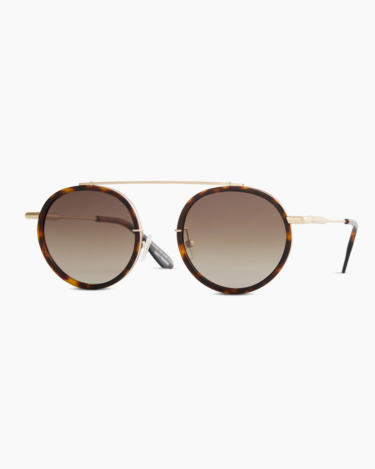 Miami Polarized Stainless Steel Sunglasses - Standard / Gold/Clear with Green gradient lens
