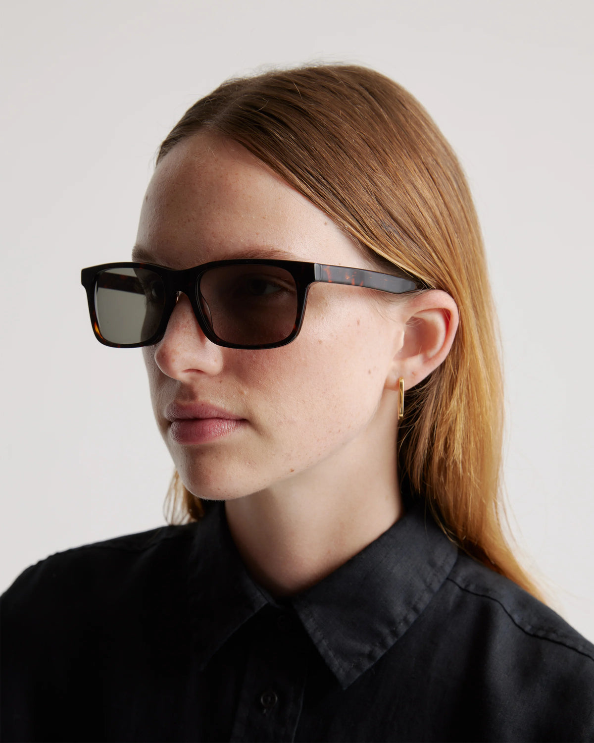 River Polarized Acetate Sunglasses - One Size / Tortoise with Green lens