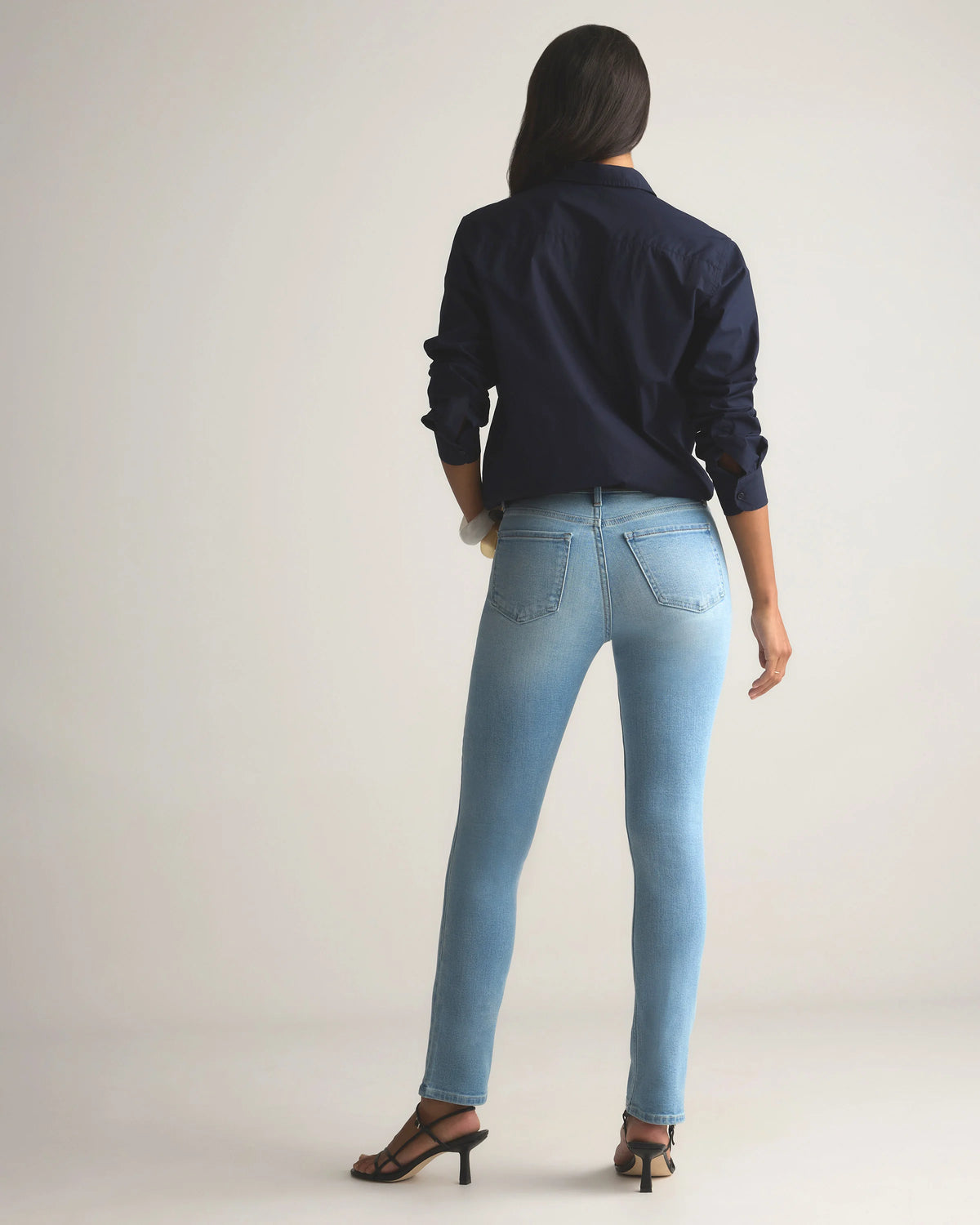 Luna Stretch Slim Straight Jeans - 24 / Black