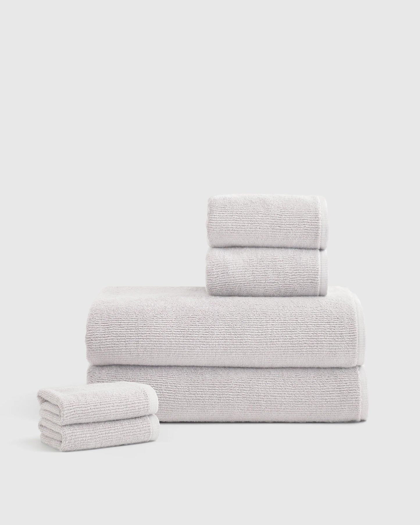 Turkish Ribbed Quick Dry Bath Sheet Bundle - One Size / Mineral