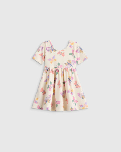 Organic Cotton Skater Dress - 3-6M / Animal Print