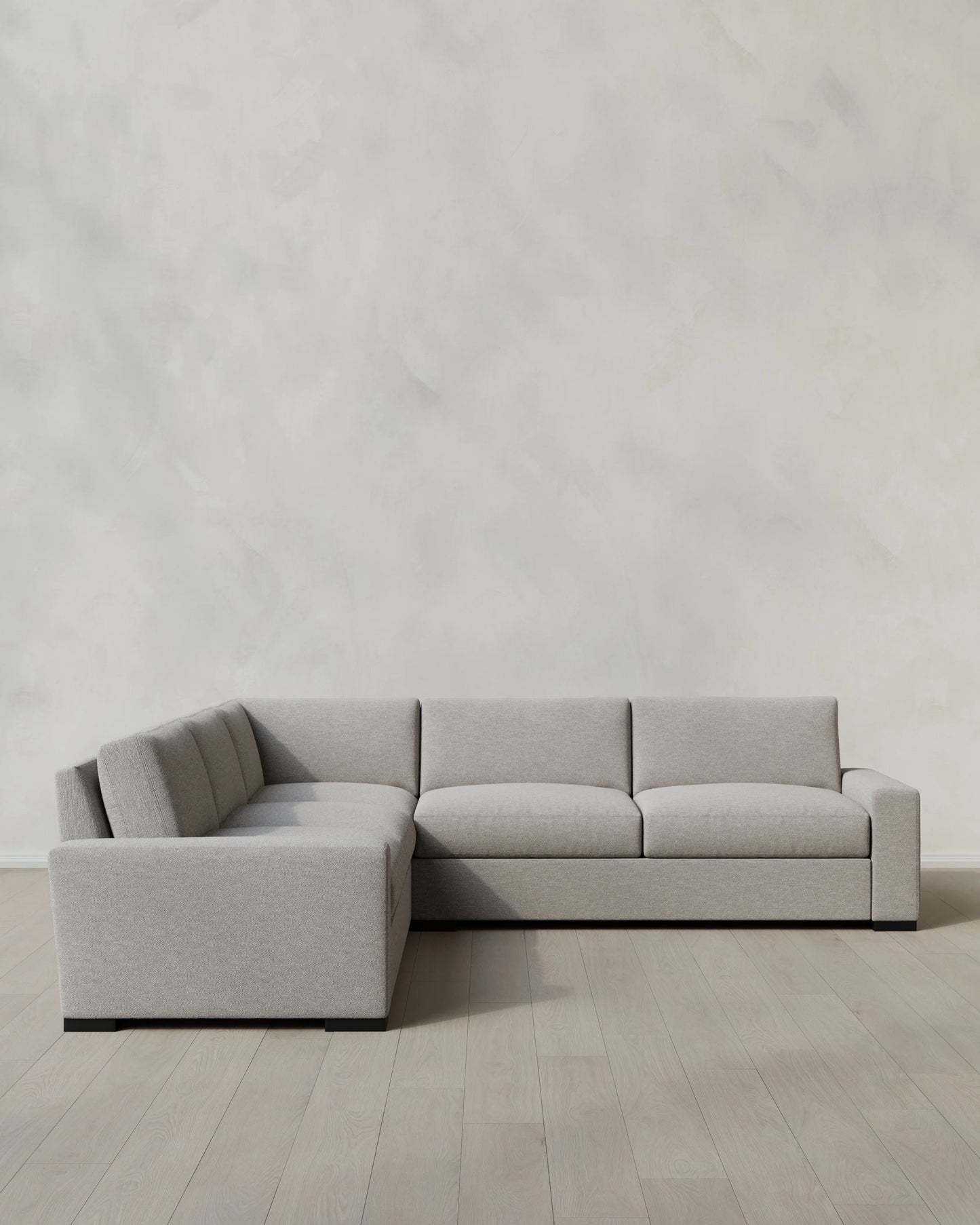 Stillman L Sectional in Performance Basketweave - 116x116 / Flax
