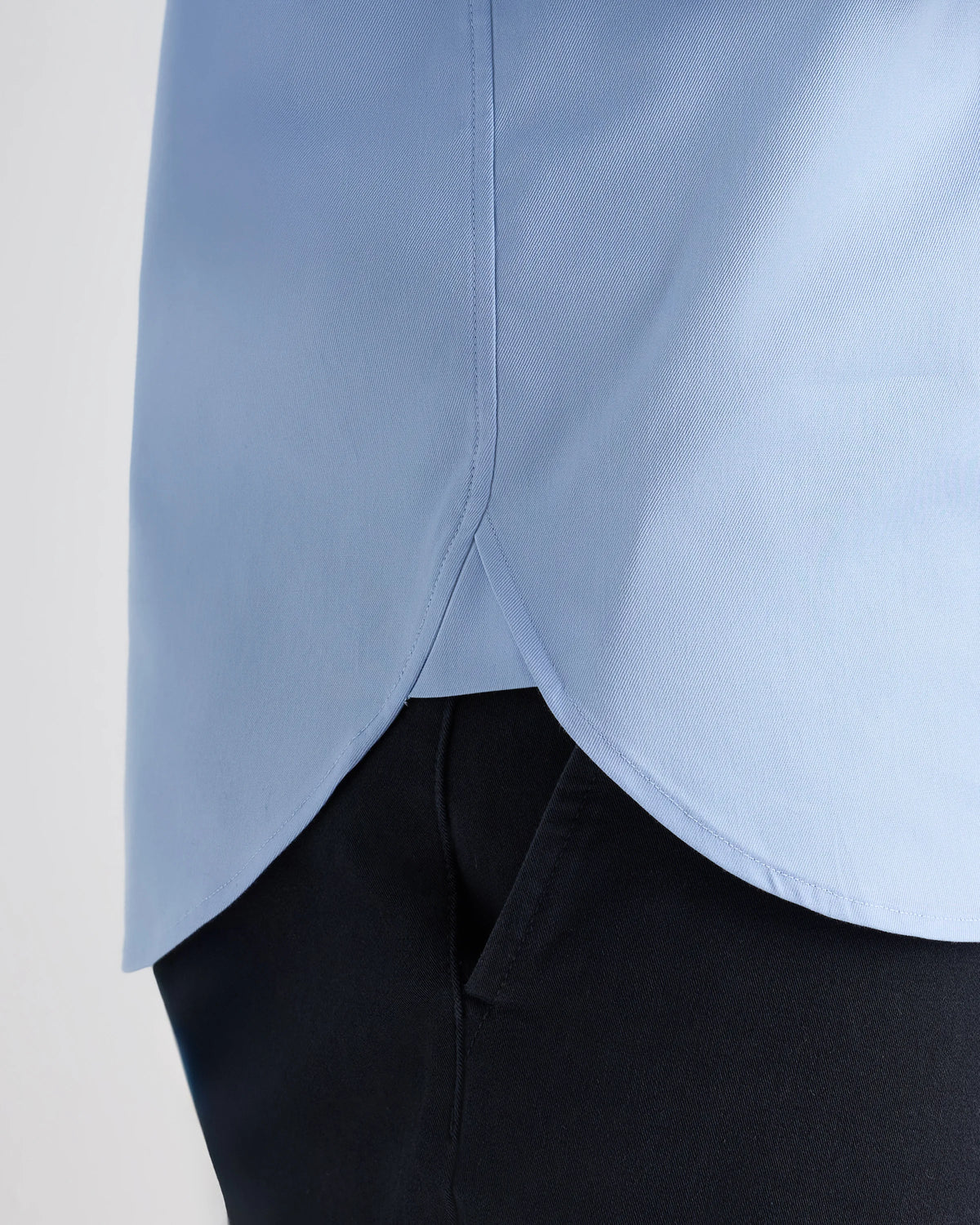 Organic Cotton Stretch Twill Dress Shirt - S / Grey Stripe
