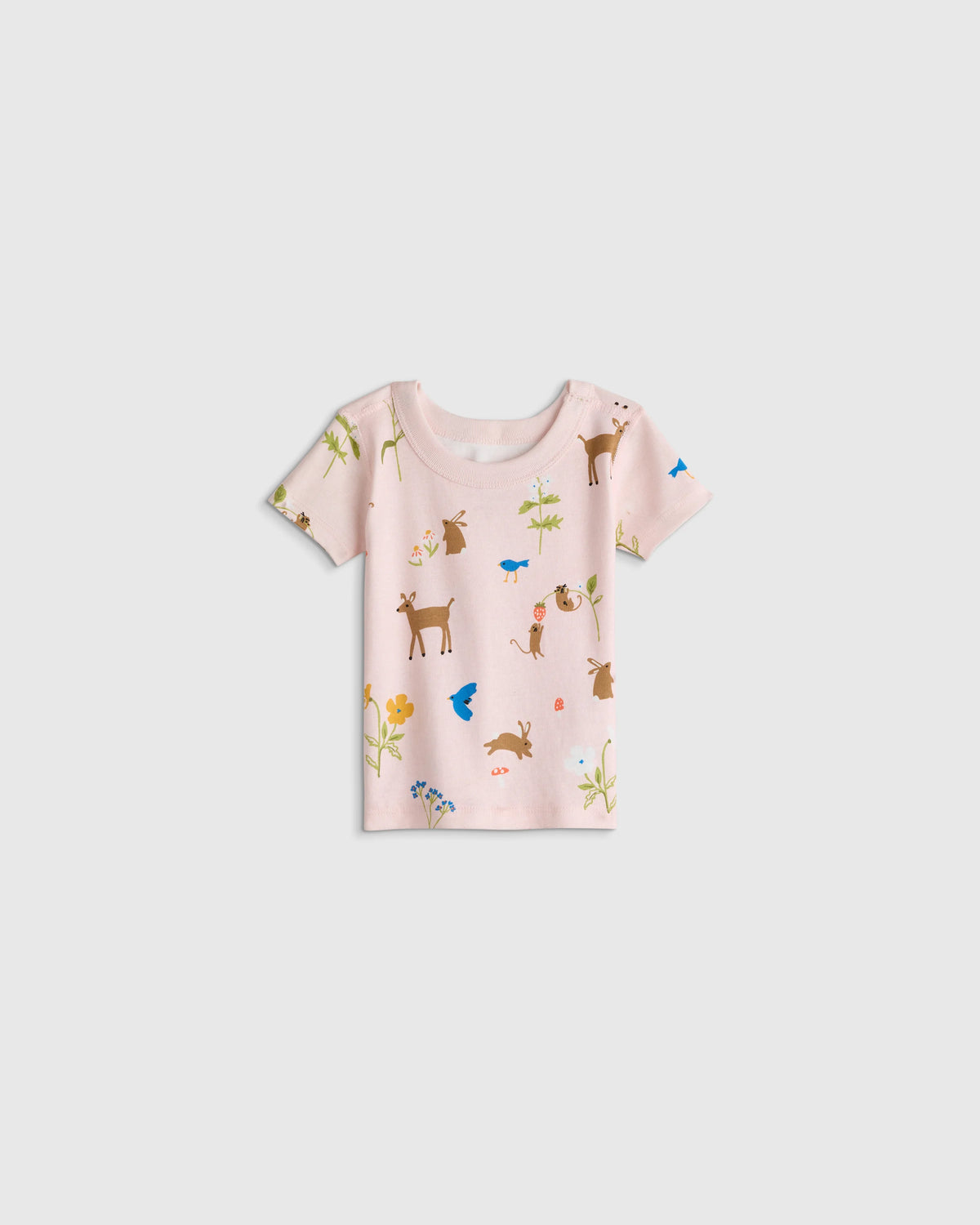 100% Organic Cotton Short Sleeve and Pant Pajama Set - 12-18M / Planets