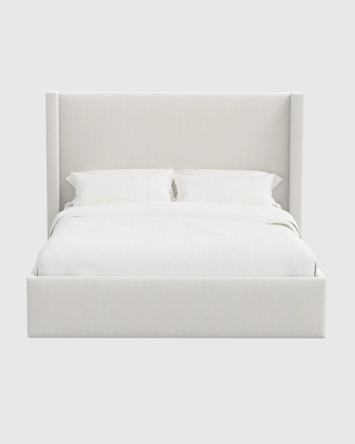 Wingback Bed in Performance Velvet - Full / Walnut