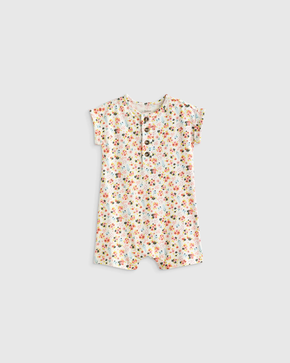 100% Organic Cotton Romper - 2T / Multi Floral