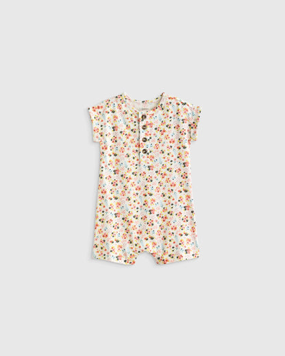 100% Organic Cotton Romper - 2T / Multi Floral
