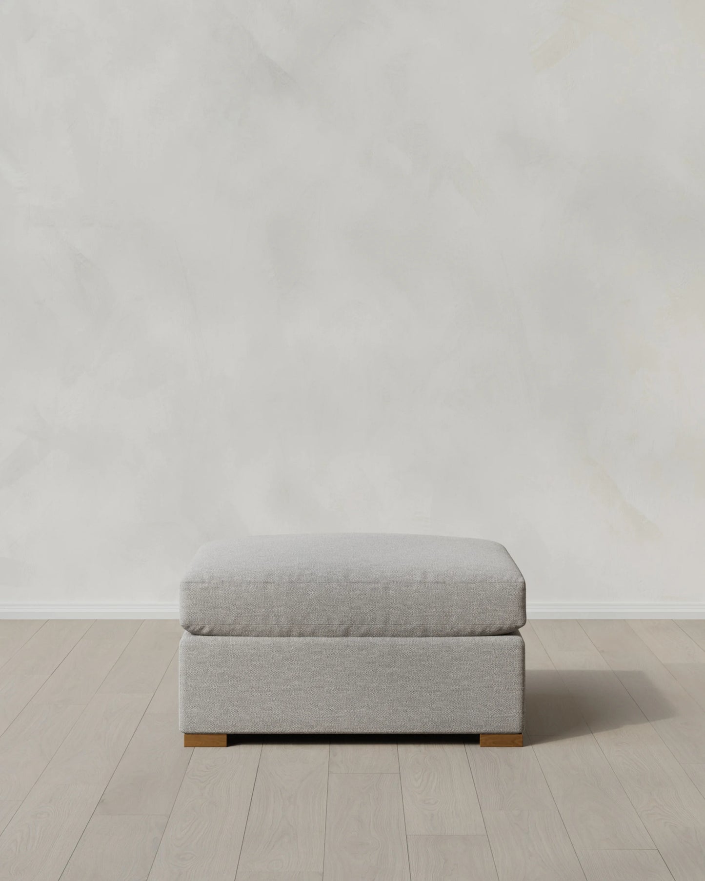 Hollis Slope Arm Ottoman in Performance Basketweave - 37" / Flax