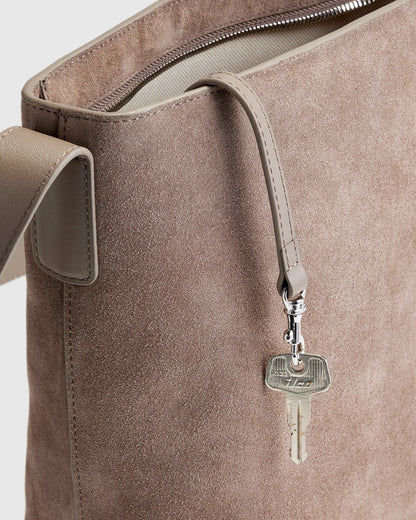 Italian Suede Bucket Crossbody - One Size / Sand