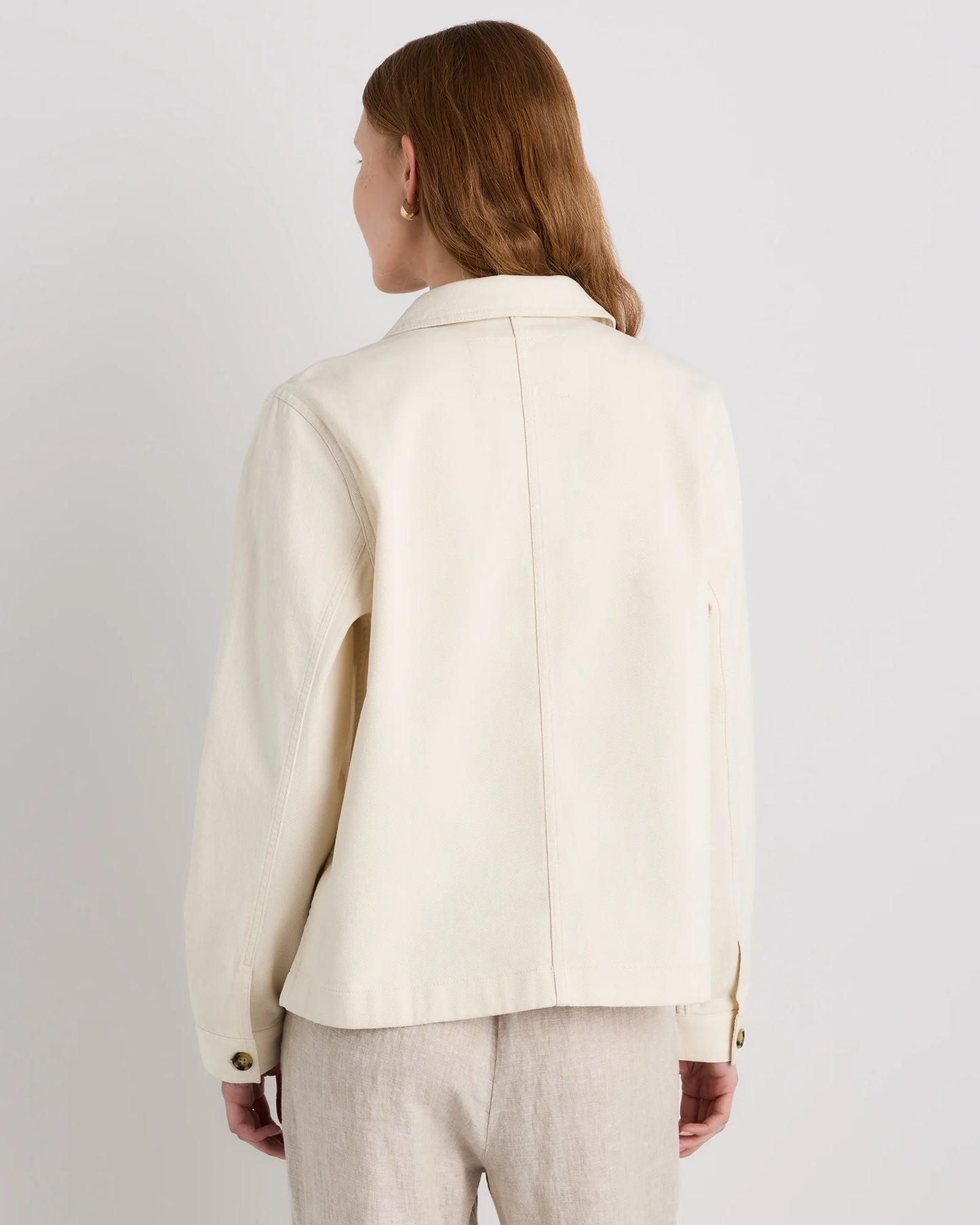 Organic Comfort Stretch Chore Jacket - XS / Vanilla