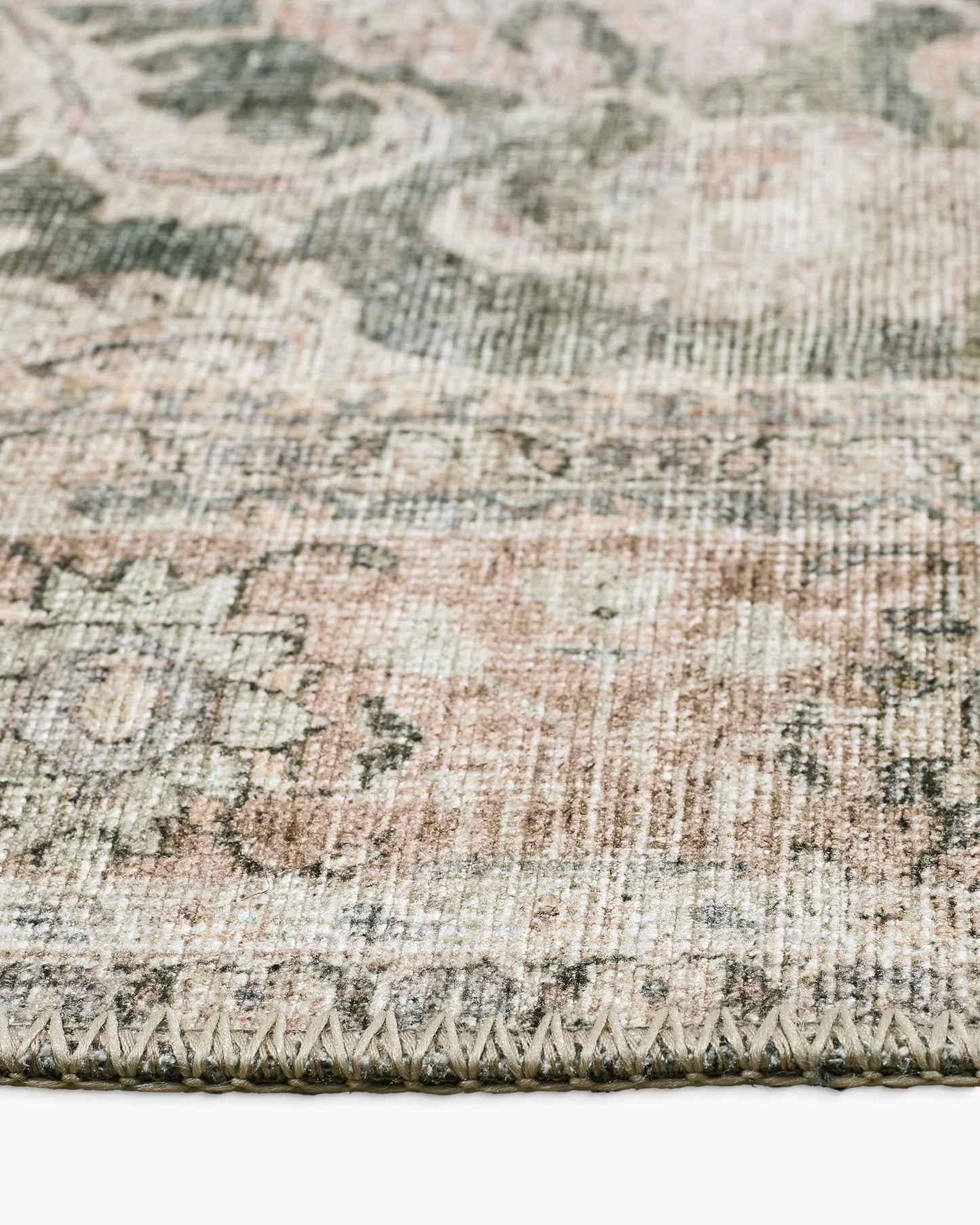 Verne Washable Rug - 3'9" x 5'6" / Green