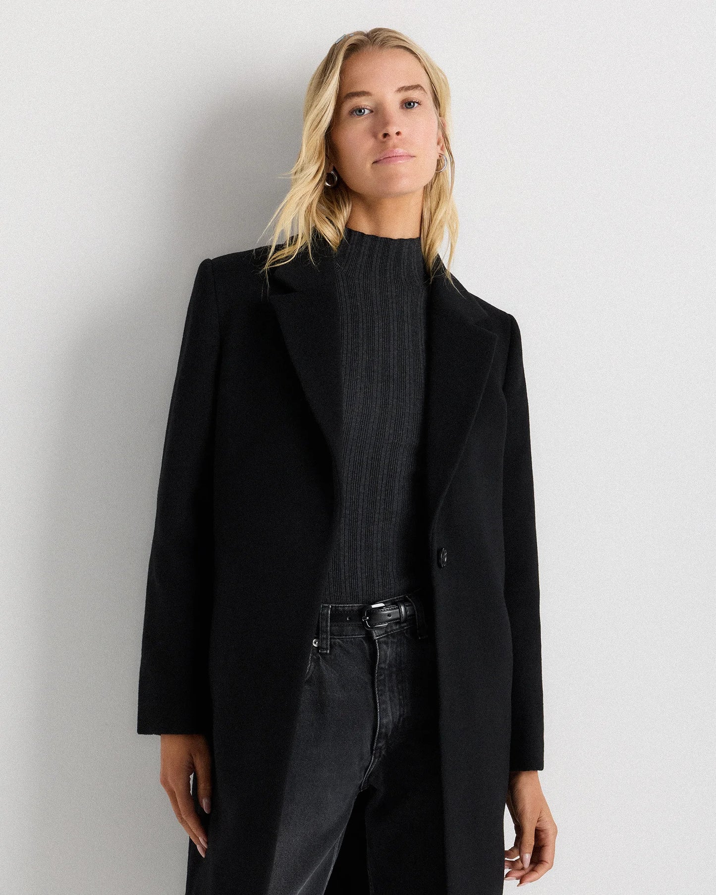 Wool Cashmere Blazer Coat - XS / Mocha Brown