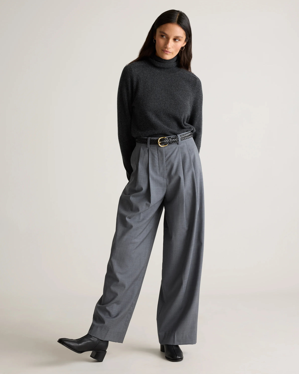 Josie European Leather Braided Belt - XS / Saddle