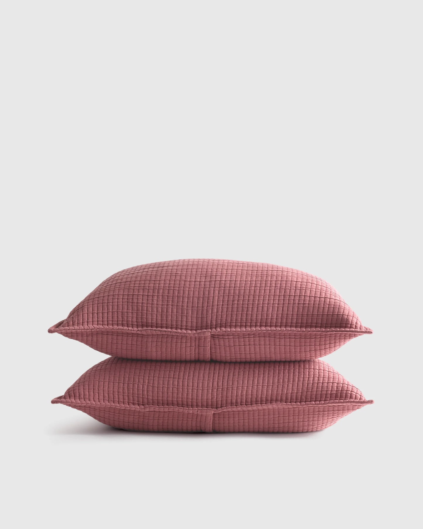 Organic Ribbed Cotton Shams - Standard / Toffee