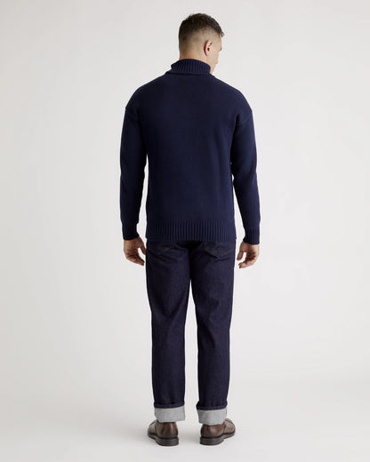 100% Organic Cotton Turtleneck Sweater - S / Charcoal