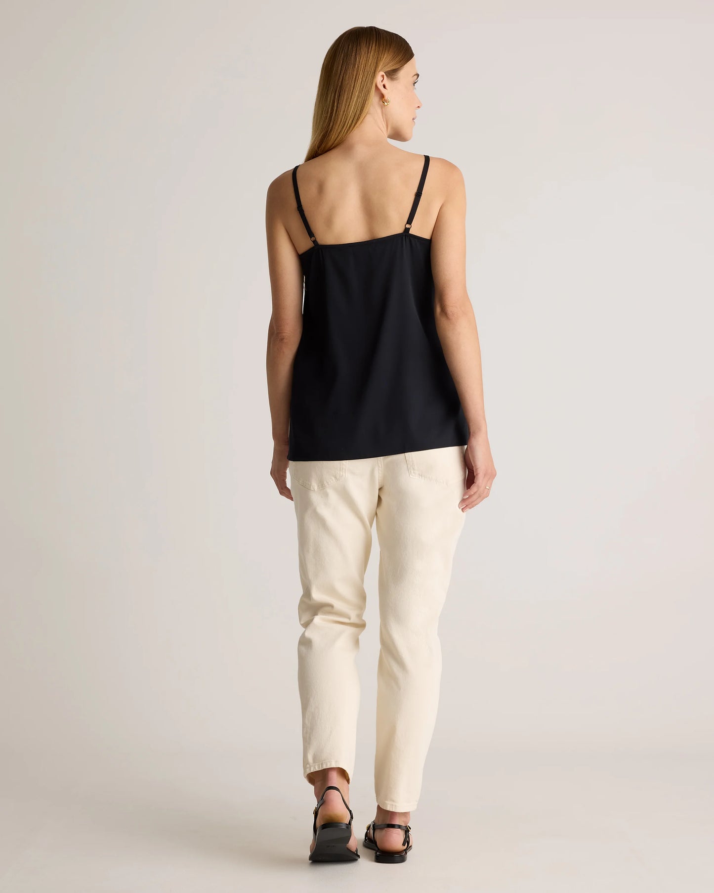 Washable Stretch Silk V-Neck Maternity Cami - XS / Moonstone Blue