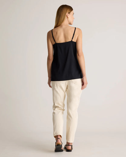 Washable Stretch Silk V-Neck Maternity Cami - XS / Moonstone Blue