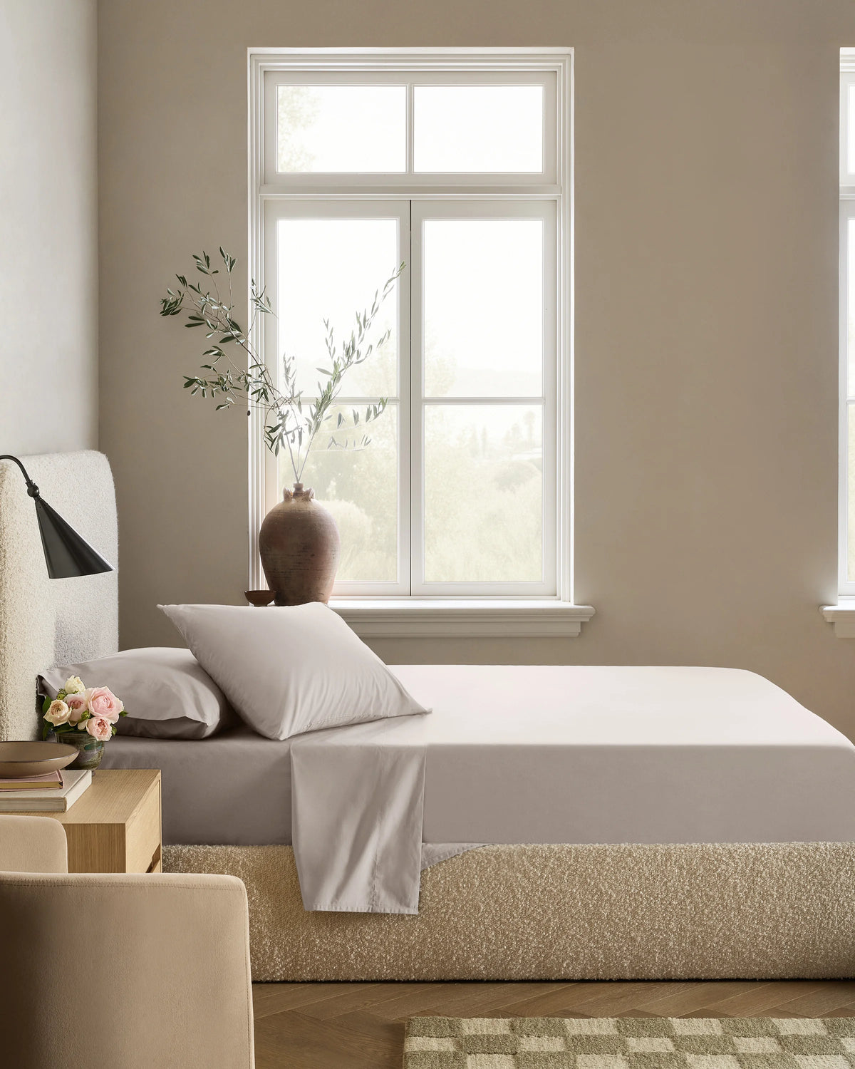 Organic Crisp Percale Deluxe Bedding Bundle - Twin / White